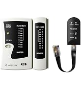 VCELINK Network Cable Tester with PoE Finder, RJ45 Ethernet Cable Tester, Power Over Ethernet Sta...