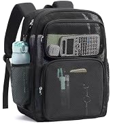PACKISM Mesh Backpack for School - 17 Inch Large Heavy Duty Mesh Bookbag for Boys Girls, See Thro...