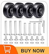 MroMax 4Pcs Luggage Wheels Replacement, 2 Inch (50 x 16mm) Rubber Suitcase Replacement Wheels Wea...