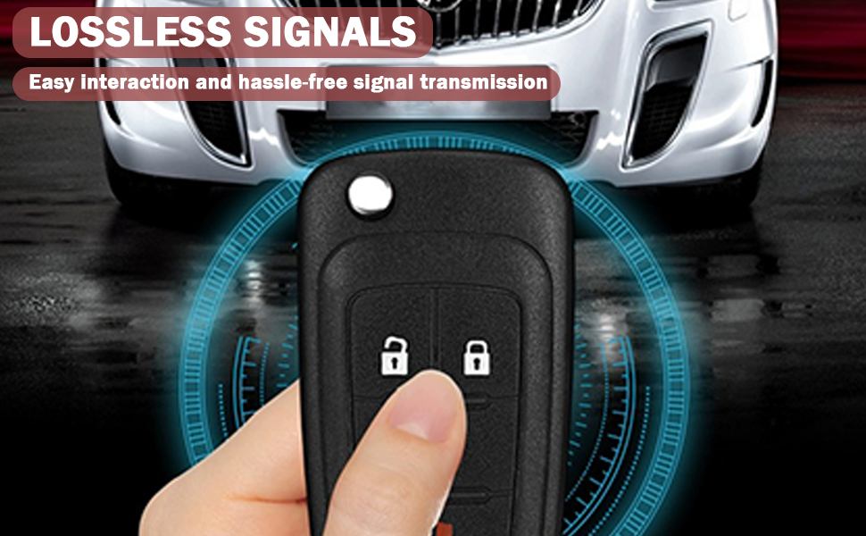Key Fob Case Replacement 5 Button for Chevy Cruze Camaro Impala Equinox GMC Terrain Buick Regal