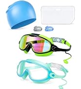 TorsuupTittan Kids Swim Goggles 2 Pack, Anti Fog UV Protection No Leak Wide View, Goggles for Kid...