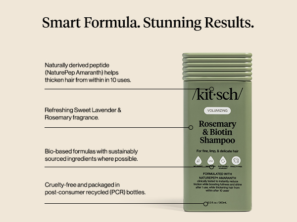 Volumizing Rosemary & Biotin Liquid Shampoo 12.3 oz