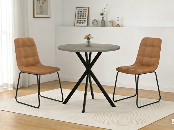 Round Dining Table Chairs Set for 2