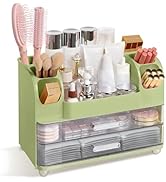 Brothersbox Makeup Organizer for Vanity with 2 Large Drawers and 6 Brush Holders, Large Bathroom ...