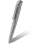 Hamans Titanium Bolt Action Pen 4.4'' Ballpoint Ink Pen with Pocket Clip Refillable Writing Pen f...