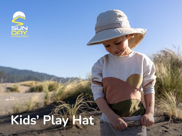 sunday afternoons kids play sun hat with UPF 50+ protection and neck cape for boys and girls