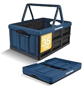 CleverMade Collapsible Shopping Basket 32L – Folding Grocery Basket with Handles, Stackable Reusa...