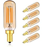Vintage E12 Light Bulb Dimmable Equivalent 35 Watt Lightbulb, T6 Candelabra 3.5W LED Bulbs, Amber...
