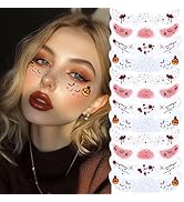 Glitter Freckles, 12 Pcs Sparkle Glitter Freckles Face Tattoo for Women Girls Gold Temporary Face...