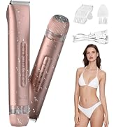 Fanovae 2-in-1 Bikini Trimmer for Women – Dual-Head Electric Razor, IPX7 Waterproof Wet & Dry, Pu...