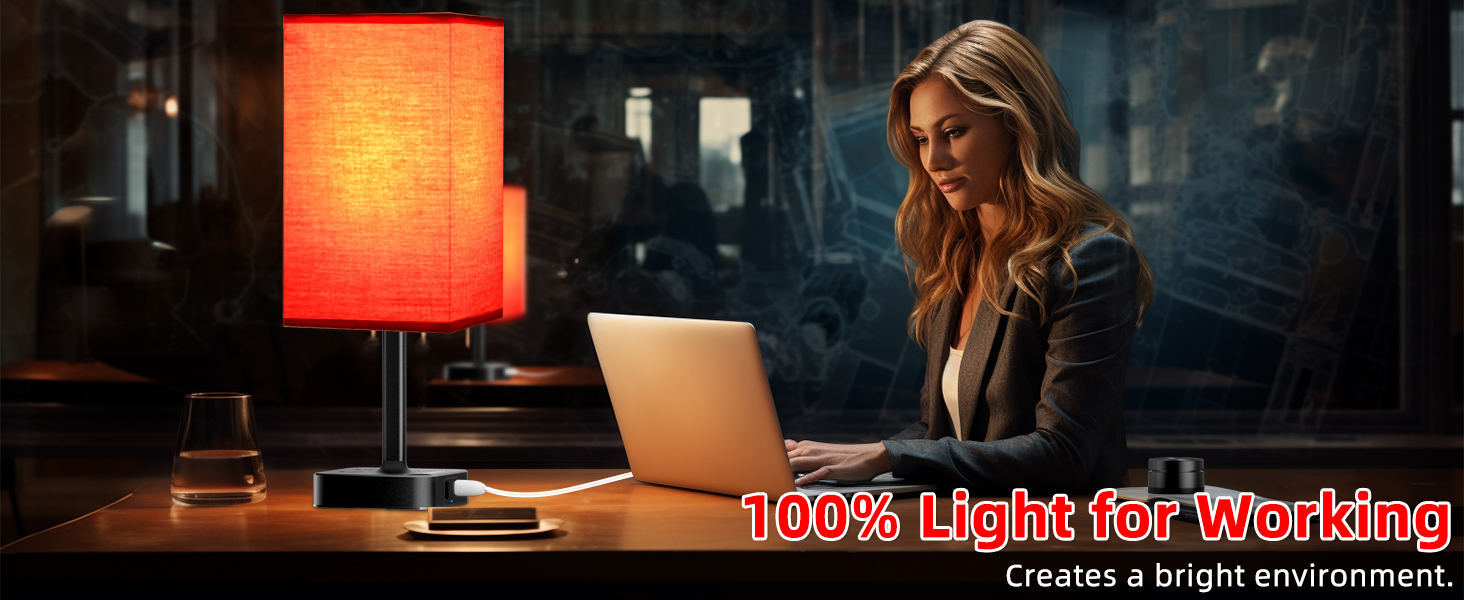 Bedroom Table Lamp with Remote Operation Control