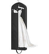 KEETDY 72" Wedding Dress Garment Bag for Travel with 4" Gusseted Long Hanging Dress Bags for Gown...