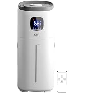 KZF Humidifiers for Bedroom, 15L Large Room Humidifier, 2000 Sq.ft Coverage, 72Hrs Runtime, Top F...
