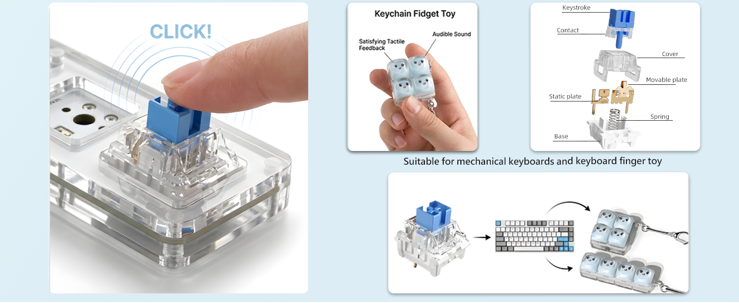 Dust-Proof Blue Switch