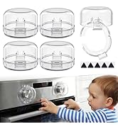 YEWROXY Stove Knob Covers for Child Safety – 5-Pack Heat-Resistant Oven Lock Knob Covers with Hea...