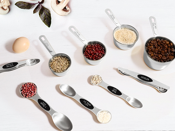 magnetic measuring spoons set
