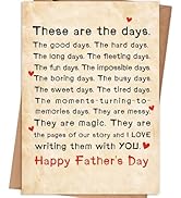 gerdiny Fathers Day Card Gifts for Husband Boyfriend Fiance, Happy Father's Day Card from Wife Gi...