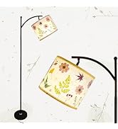 Floresita 61“Dried Flowers Floor Lamp with 9W 3 Color Temperatures LED Bulb, Tall Standing Lamp w...