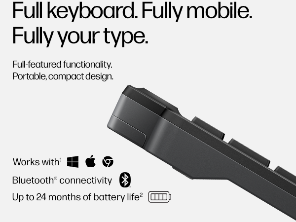 works with windows mac apple chrome chromebook bluetooth connectivity bt 24 months battery