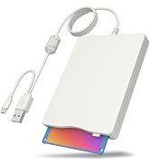 Floppy Disk Reader, 3.5 inch External Floppy Disk Drive with USB Type-C, Portable FDD Floppy Disk...