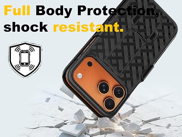 Ailiber Compatible for iPhone 17 Pro Max Case Holster with Screen Protector