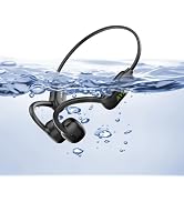 AYI Professional Swim Headphones True Bone Conduction Open Ear Headset MP3 Player Built-in 32G Me...