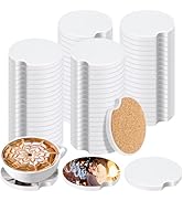 Guiqulai 80 Pcs Sublimation Coasters Blanks Ceramic Car Coasters Sublimation Blanks Bulk DIY Pers...