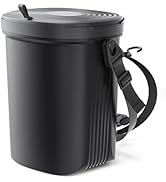 Waretary Trash Can for Car Garbage: Leakproof Silicone Car Waste Bin w/Lid for Drivers and Passen...