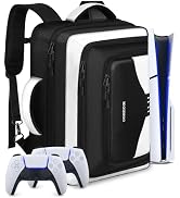 COMECOI Carrying Case for PS5, Travel Backpack for PS 5 Pro, Large Capacity Protective Storage Ba...