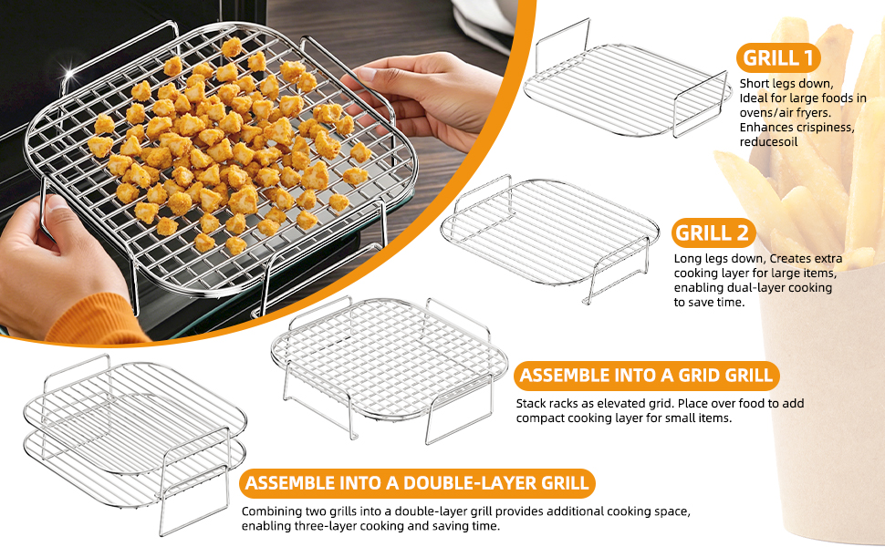 Air fryer racks square