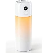 Portable Mini Humidifier, 500ml Rechargeable Dual Mist, Auto Timer & Dry-Burn Protection, with Ni...