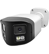4MP Dual Lens PoE IP Security Camera with 180° Ultra Wide Viewing Angle, 2-Way Talk, AI Human Veh...