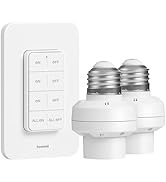 TREEWELL Remote Control Light Bulb Socket, 200FT Range Wireless Light Switch, Remote Light Socket...