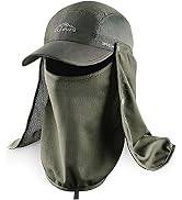 ELLEWIN Fishing Hat Sun Cap UPF 50+ Outdoor Hiking Hat with Removable Mesh Face Neck Flap Cover W...