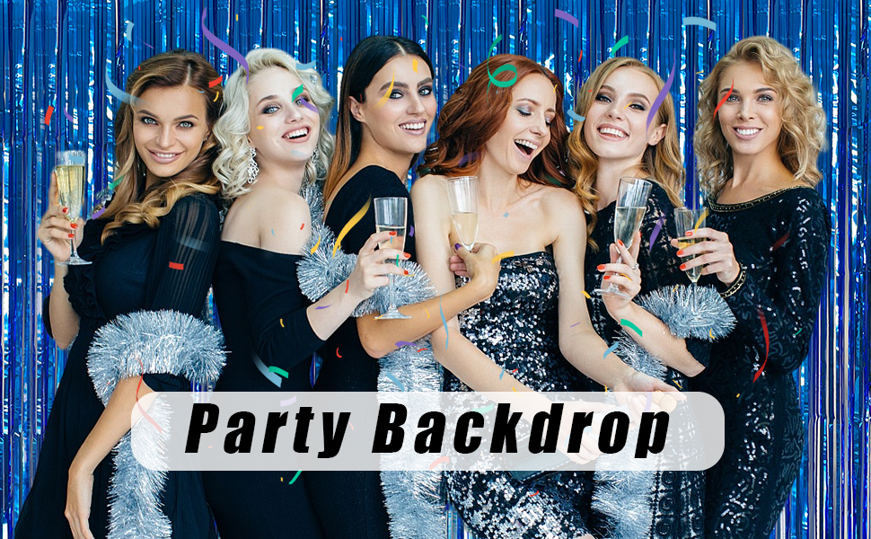 blue backdrop streamers party decorations ocean themed decor birthday party decorations backdrop