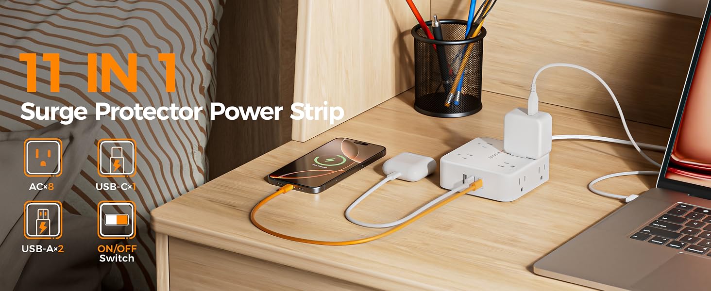 Flat Plug Power Strip