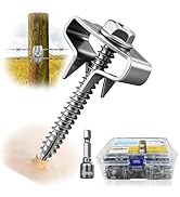 VIVBOO 304 Stainless Steel Fence Staples 100Pcs, Rust-Resistant Fasteners for Fence Post & Outdoo...