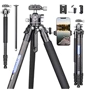Compact Design Lightweight Carbon Fiber Tripod with Arca 34mm Ball Low Center of Gravity Tripod H...
