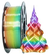 1.75mm 1Kg Silk Shiny PLA Most Basic Popular Multicolored Fast Color Change Rainbow