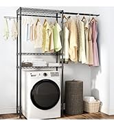 Over Washer and Dryer Shelves,3 Tier Adjustable Wire Shelving Laundry Room Storage Organization C...