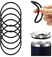 5Pcs Black Replacement Rubber Lid Ring Compatible with Travel Mug 16oz and 20oz Gasket Seals Lid ...