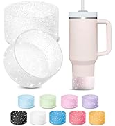 2 PCS Glitter Silicone Boot Compatible with Stanley Tumbler 20 30 40oz & Hydro Flask Water Bottle...