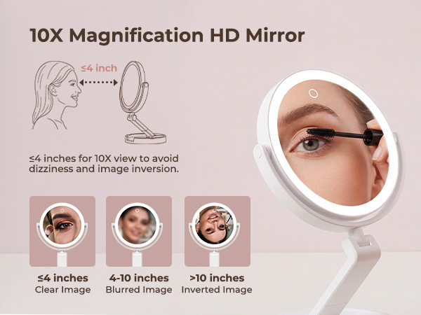 magnifying mirror with light