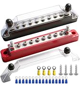 Aienxn 150A 12V Bus Bar Marine, 1/4" Power Distribution Block, Battery Buss Bar, Automotive Busba...