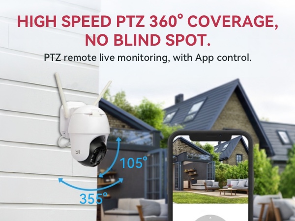 yi outdoor camera PTZ 360°