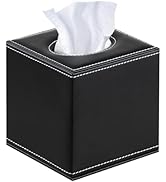 Leather Tissue Box Cover Square,Upgrade 99% Compatible Large Size,Modern Tissue Box Holder for Na...