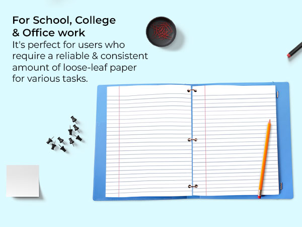 office paper handwriting lines 2 pack loose leaf 75 sheets recycled a4 folder paper wide ruled