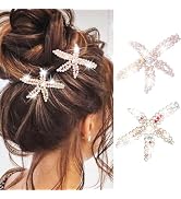 Banatra Starfish Hair Clips Gold Rhinestone Hair Barrettes Pearl Mermaid Hair Accessories for Wom...