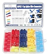 60 Pcs/30 Pairs Quick Splice Wire Terminals T-Tap Self-Stripping Nylon Fully Insulated Male Quick...
