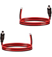 1.6FT 14AWG DC Power Cable 5.5mm x 2.5mm Male Connector Pre-Tinned Branch Wire DC Extension Cable...